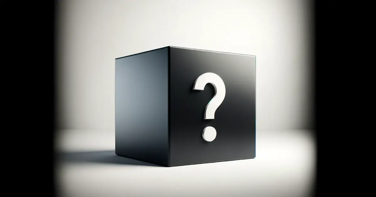 black box with a question mark