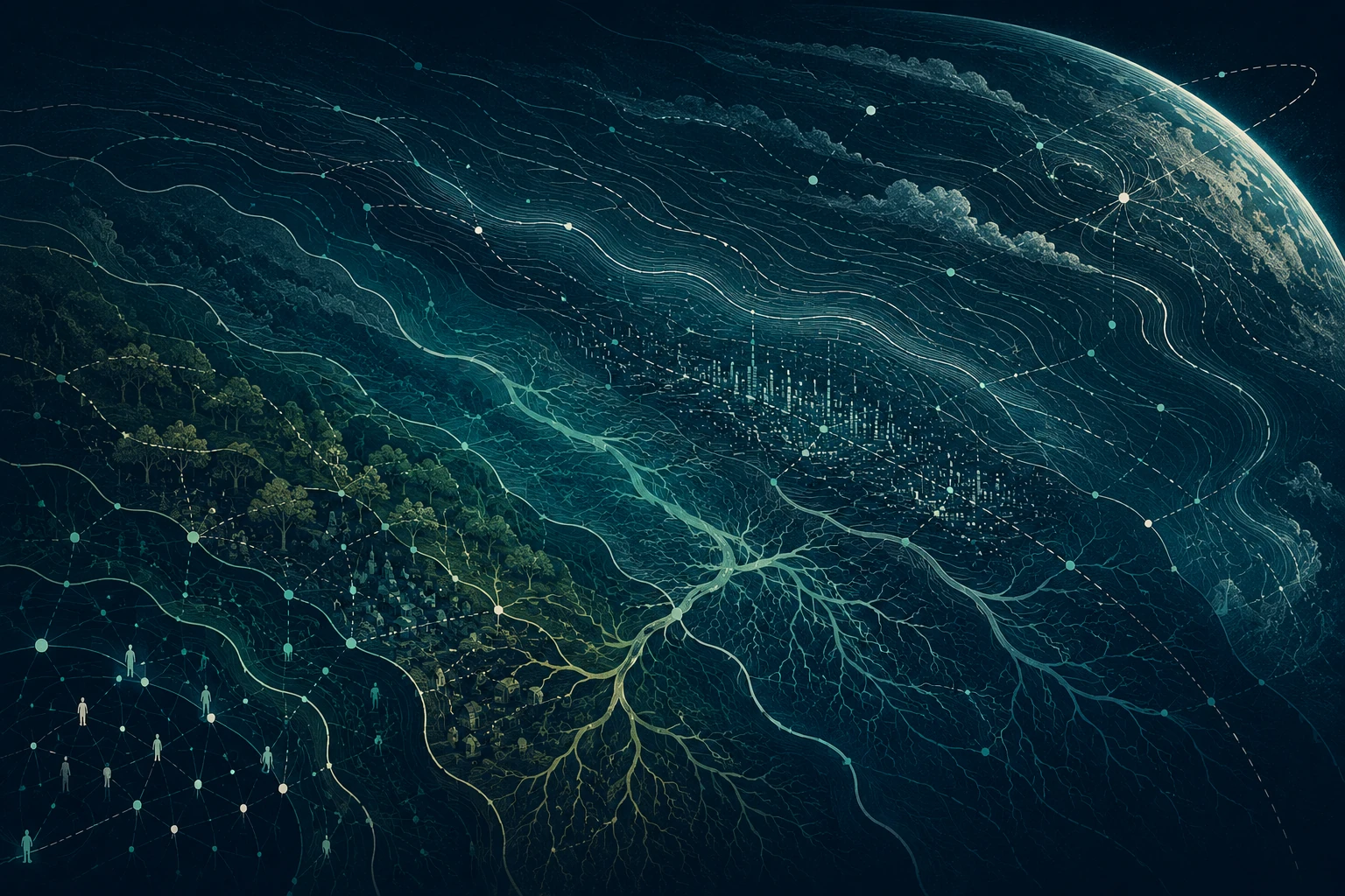 artist's impression of the four layers of resilience (artist: ChatGPT)