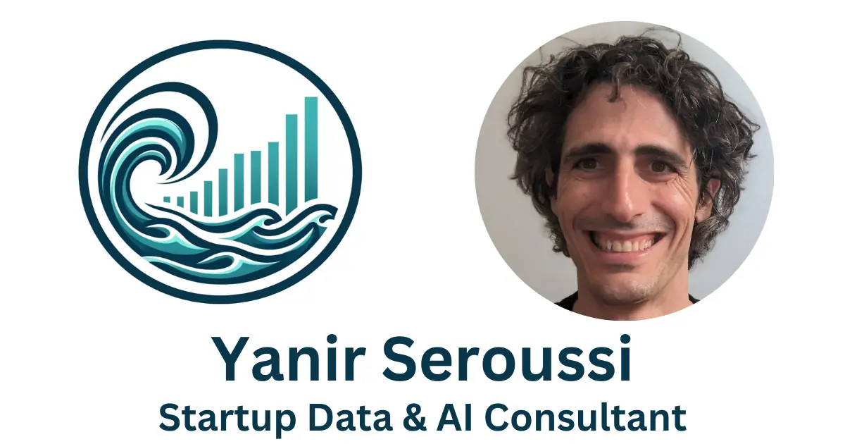 Logo of Yanir Seroussi's consulting services, depicting a wave and an up-and-to-the-right graph next to his profile picture.